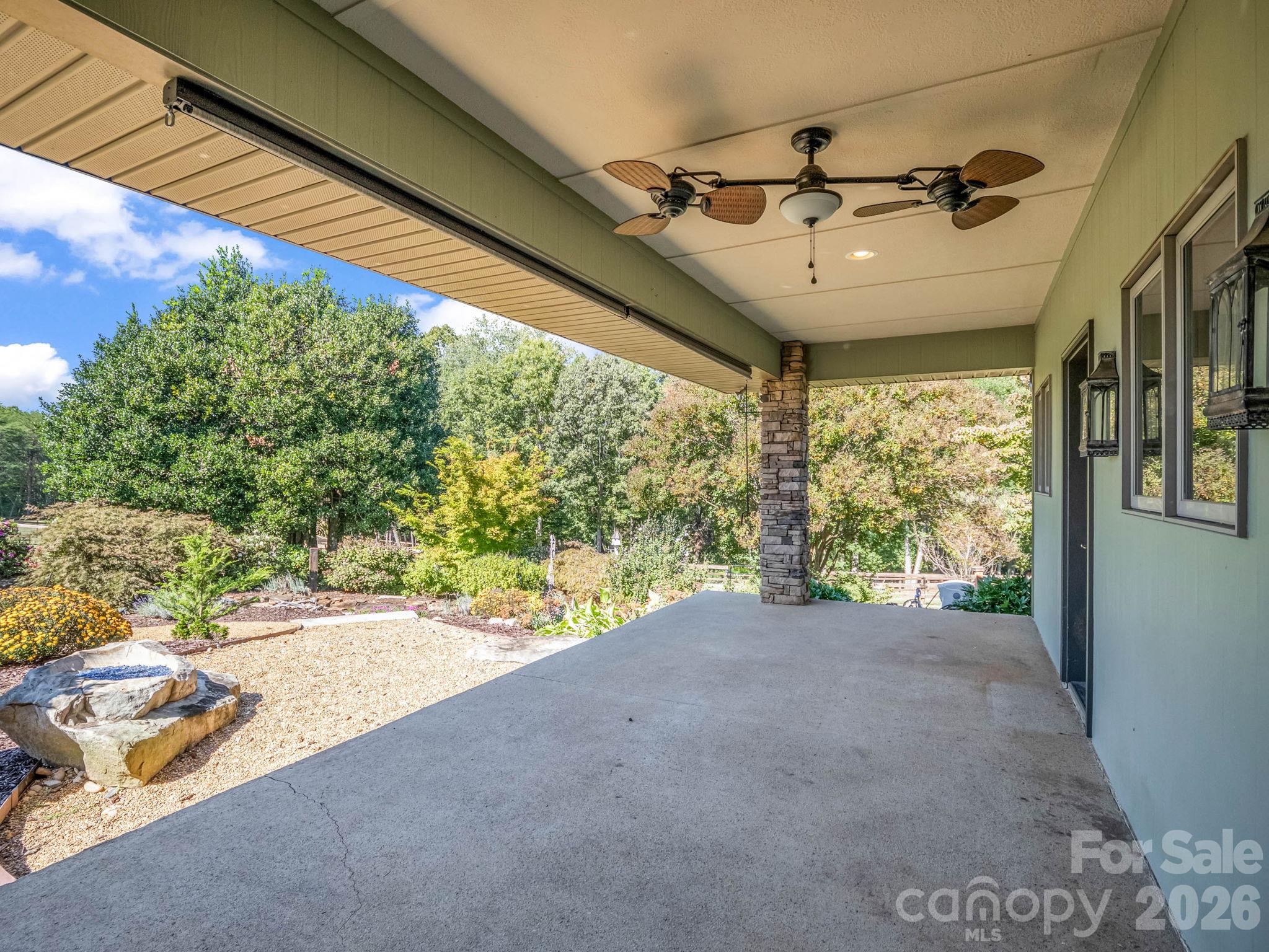 Water Feature and Fire Pit - 401 Over Hill Drive, Tryon