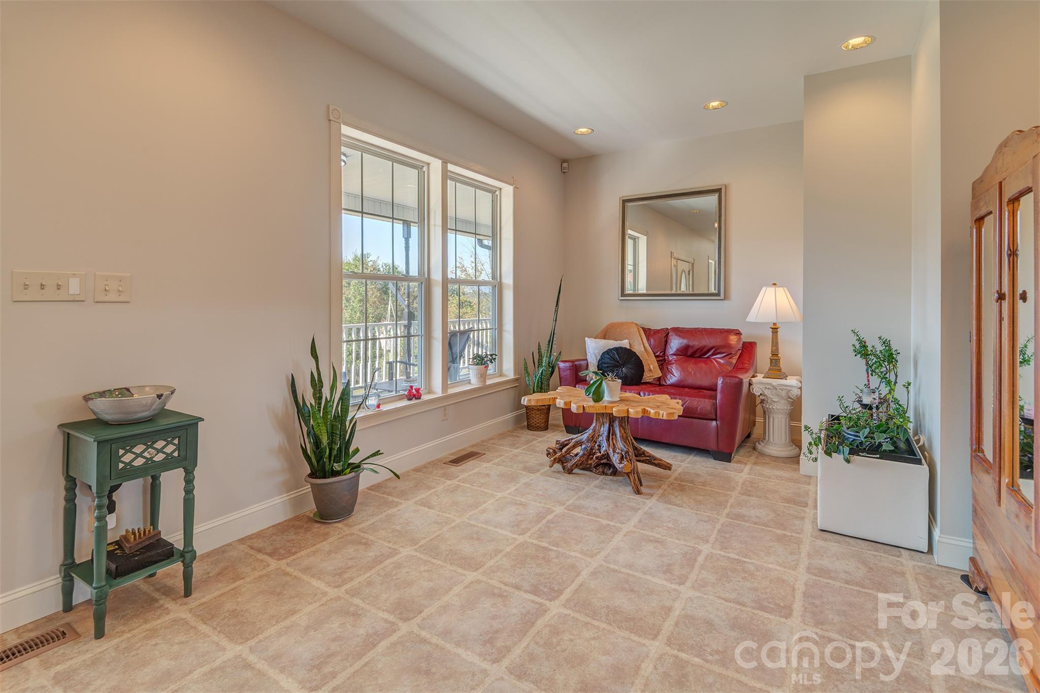 Front Inside Foyer Entrance - Sitting / Den View - 265 Flat Creek Church Road, Weaverville