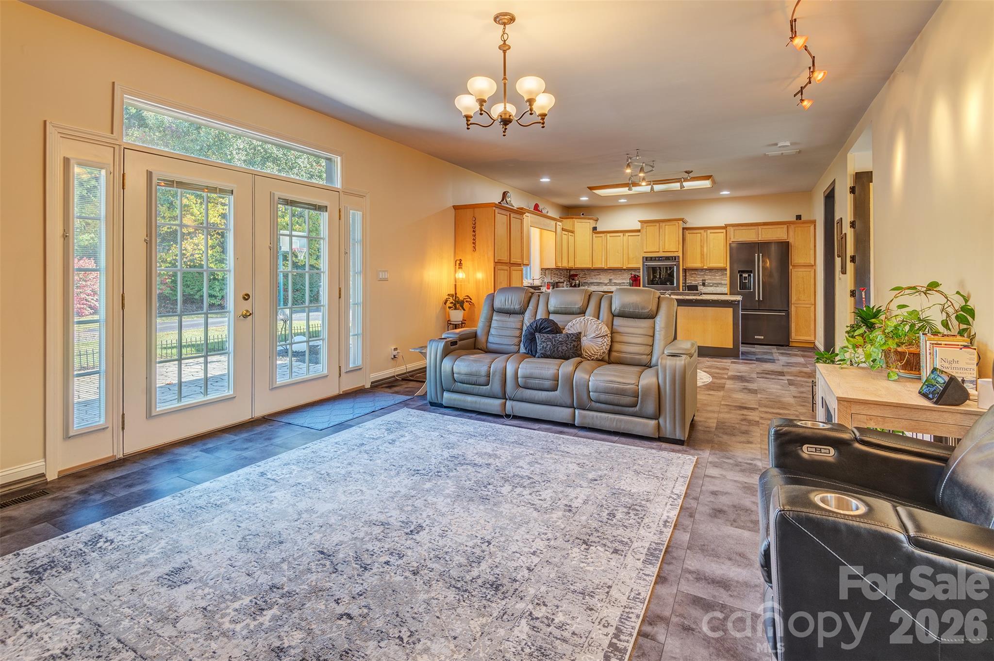 Family Room - View into Kitchen - 265 Flat Creek Church Road, Weaverville
