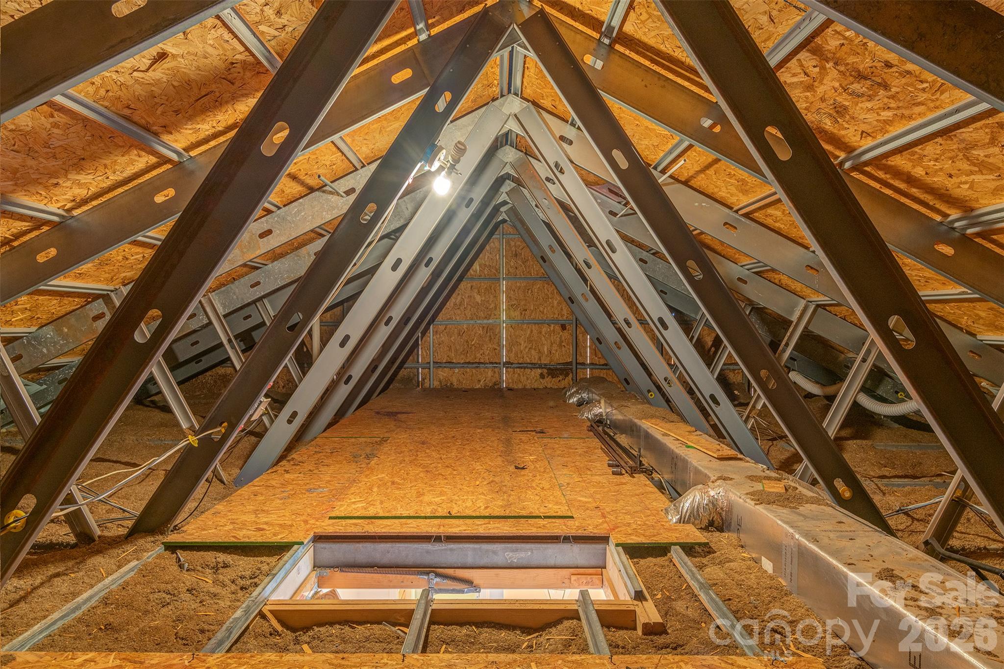 Steel Stud construction -Upper level Pull down attic - 265 Flat Creek Church Road, Weaverville
