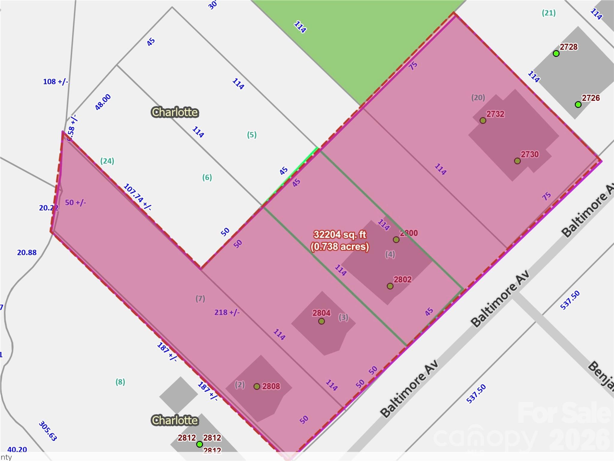 Lot at 2808 Baltimore Avenue, Charlotte, photo 3 of 4