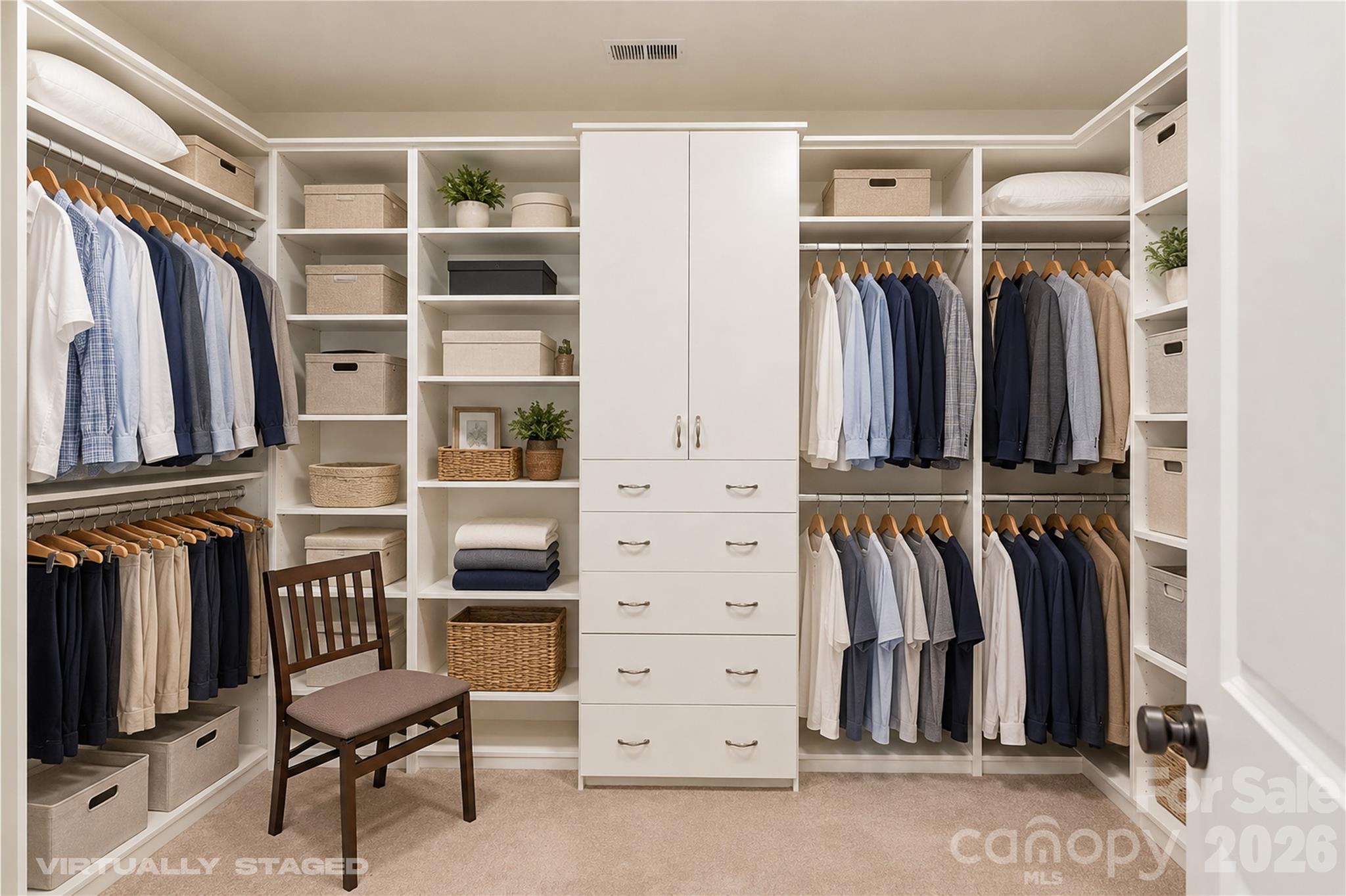 Primary closet - 13632 Castleford Drive, Mint Hill