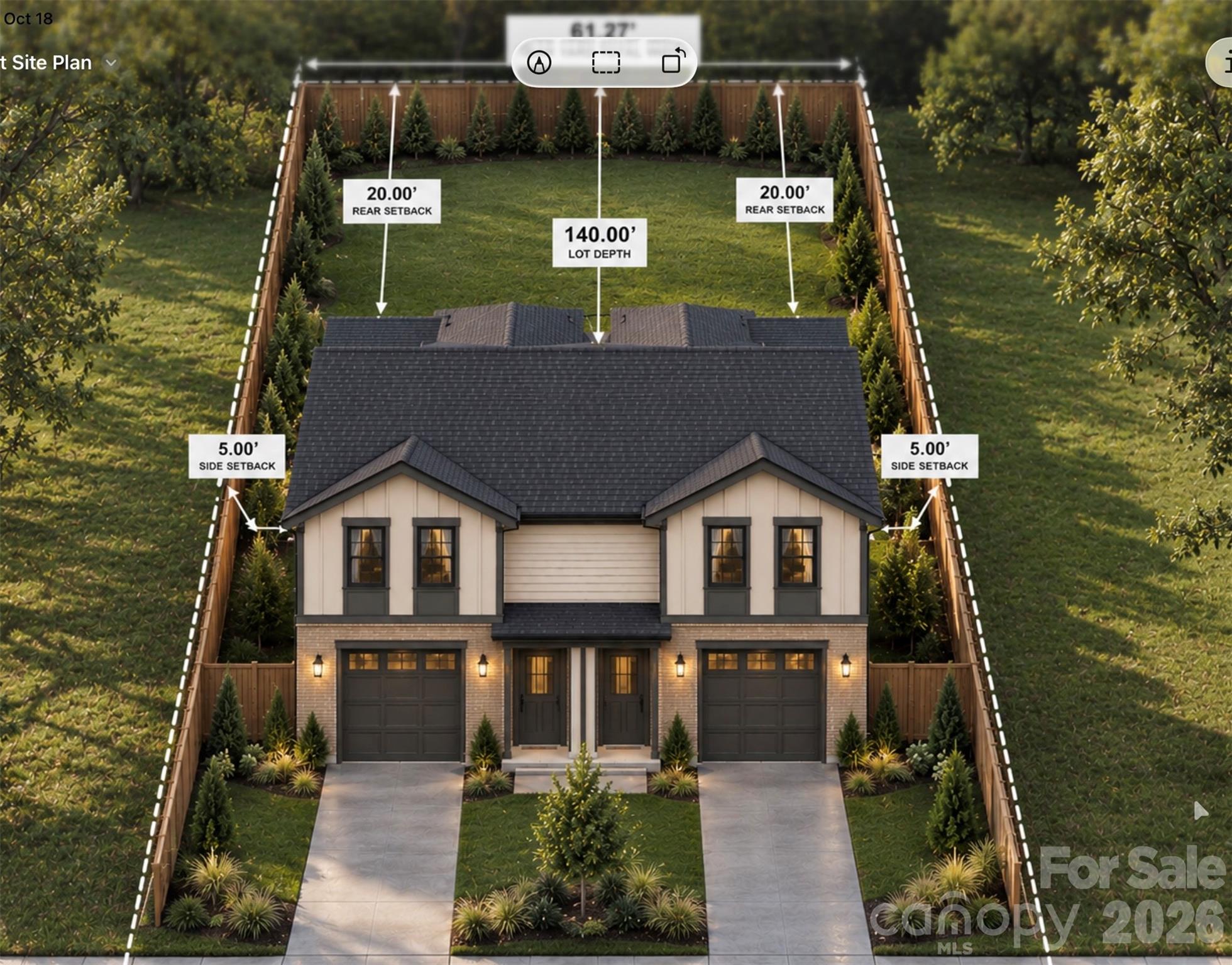 Lot at 1614 & 1616 Ronald Street, Charlotte, photo 3 of 3