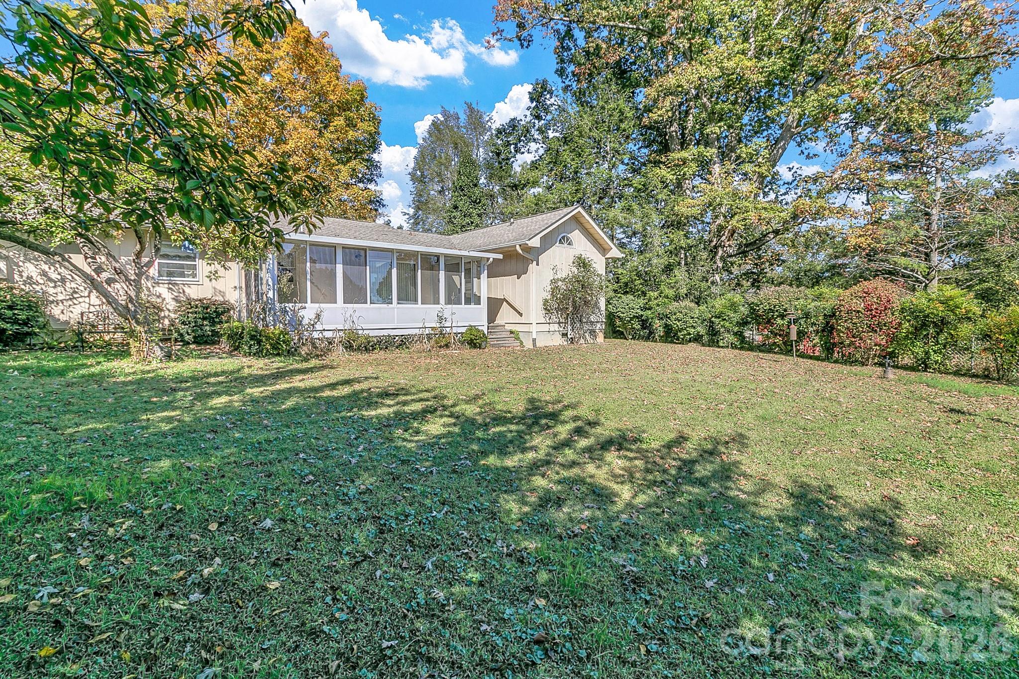 Lovely back yard view of home - 1 Dewberry Drive, Hendersonville
