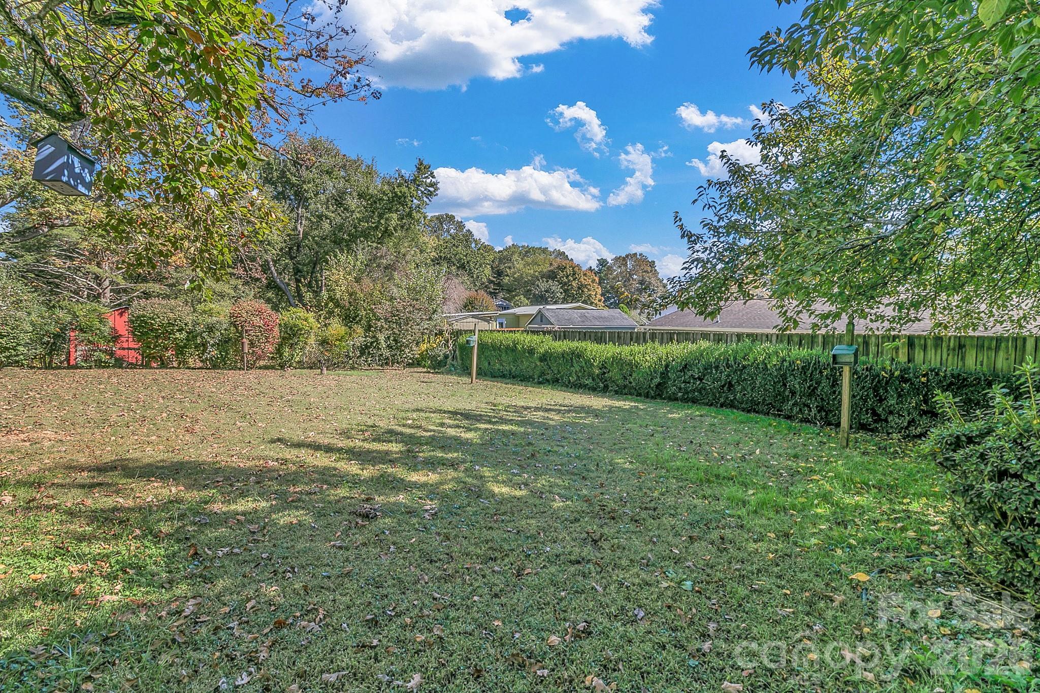 Back yard view from sunroom - 1 Dewberry Drive, Hendersonville