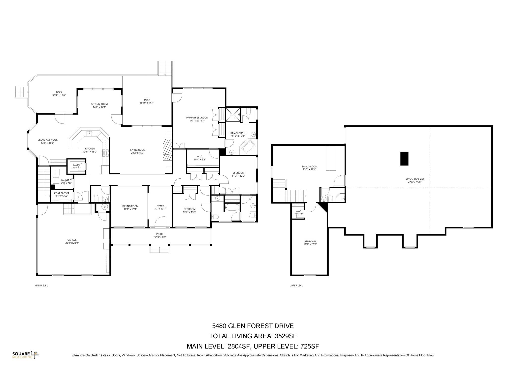 Floor Plan that blends classic character with confortable liiving. Also illustrating the potential for adding rooms. House Blue Prints available for next owner. - 5480 Glen Forest Drive, Charlotte