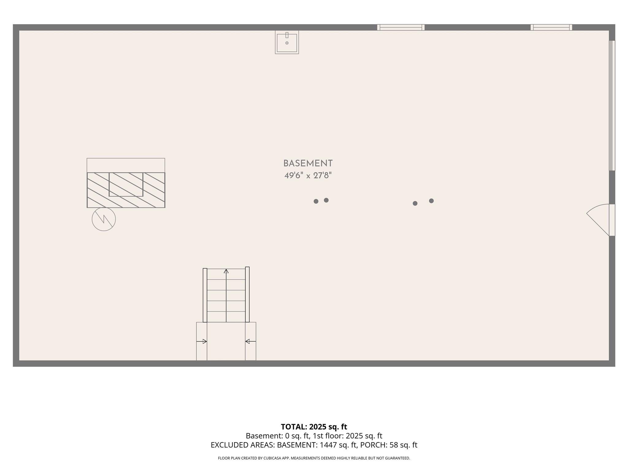 Basement Floor Plan with Measurements - 3410 Surratt Road, Denton