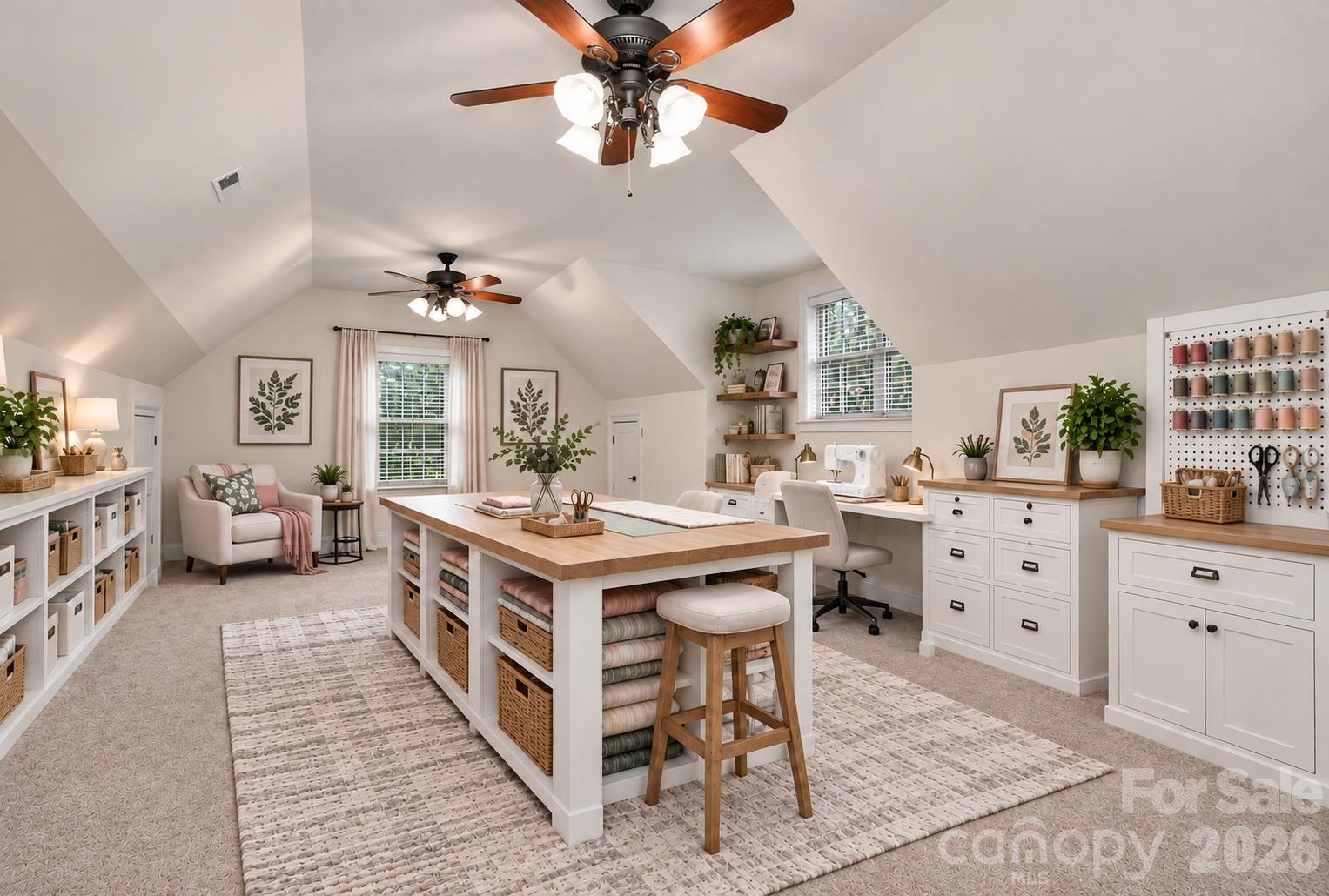 Bonus Room - Virtually Staged as a craft room - 4817 Pimlico Lane, Waxhaw
