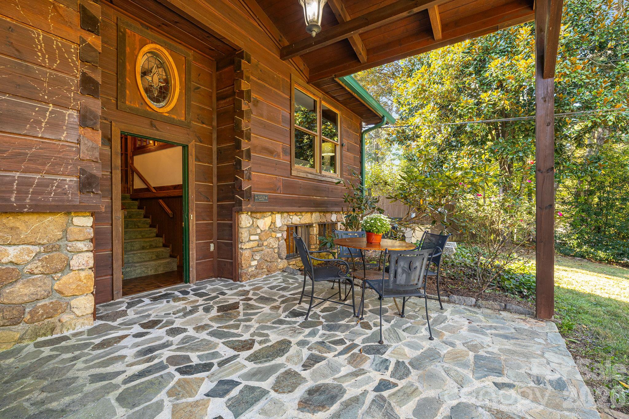 Inviting Front Entrance has stone patio. - 104 Paramount Drive, Leicester
