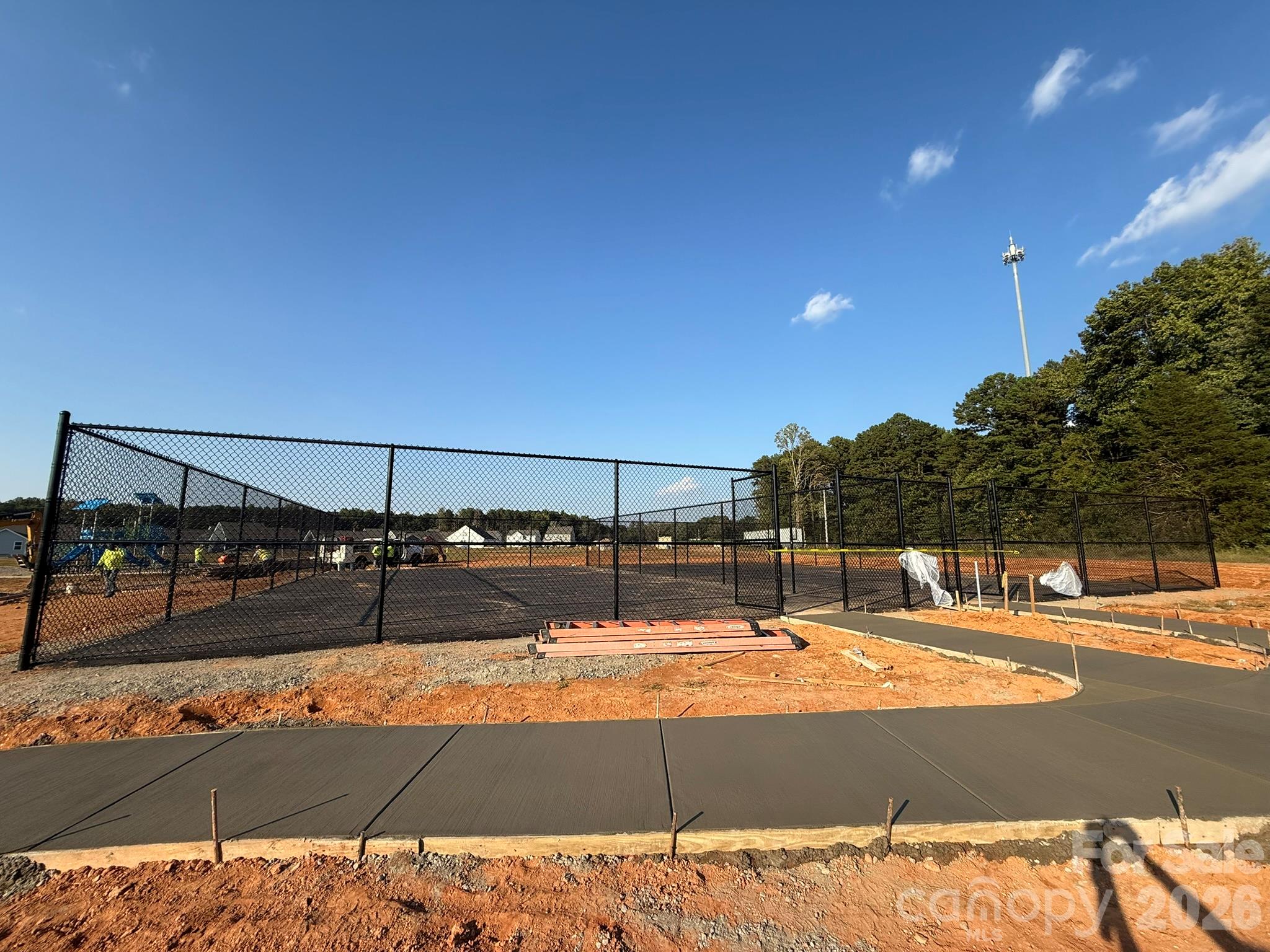 Construction progress of amenities - 4481 Blue Mound Court, Stanley
