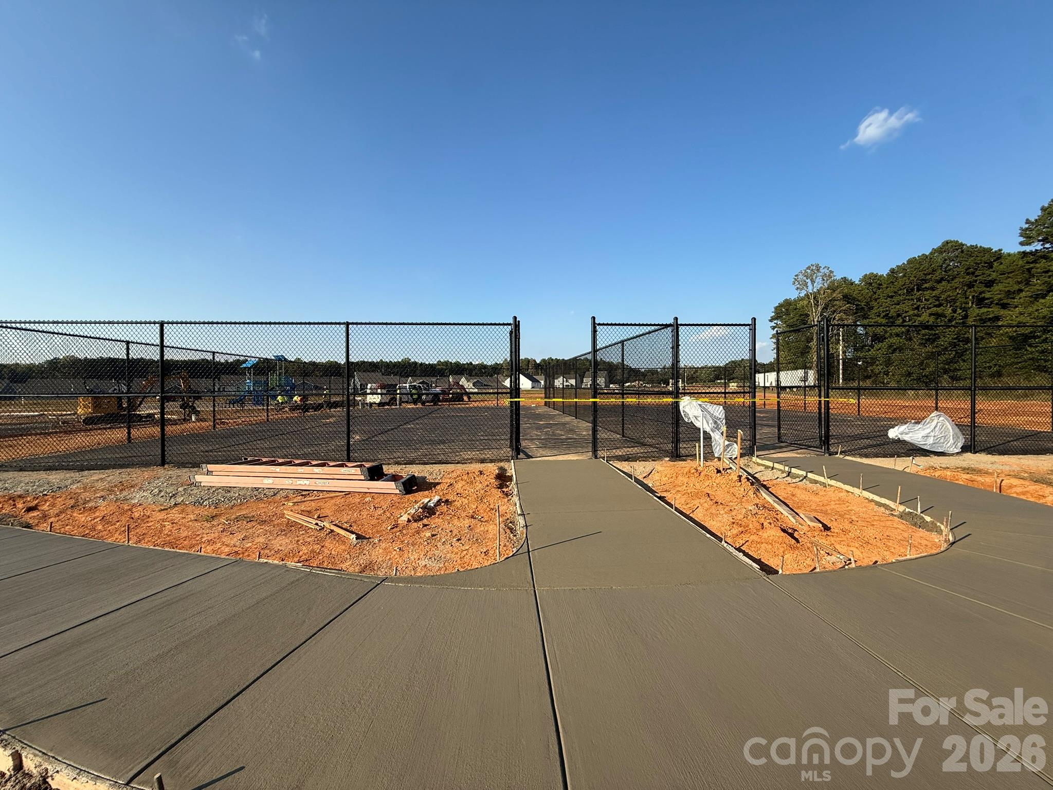 Construction progress of amenities - 2215 Caravan Lane, Stanley