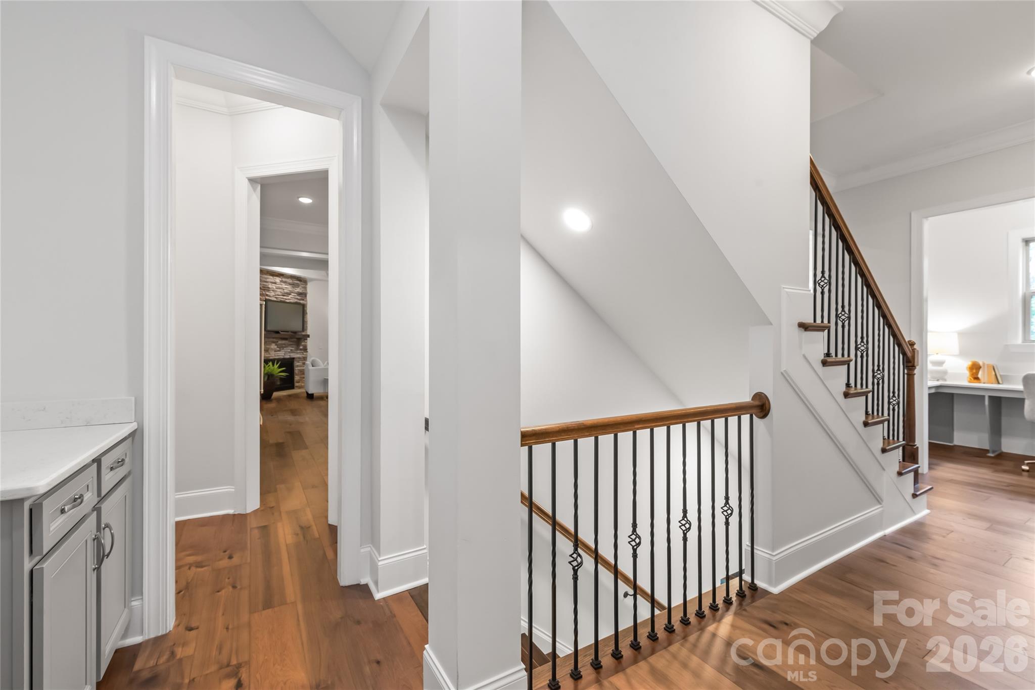 stairs to basement - 5624 Five Knolls Drive, Charlotte