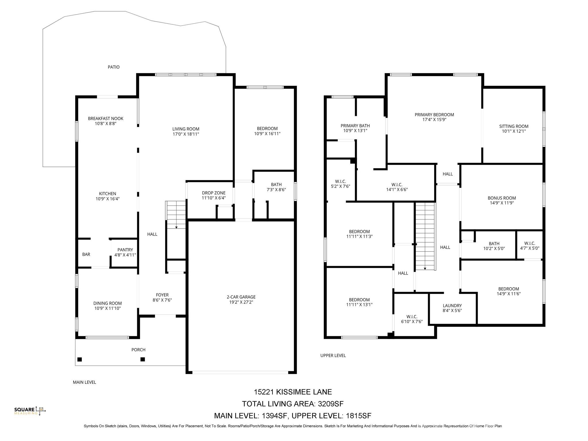 Detailed Floorplan - 15221 Kissimmee Lane, Mint Hill