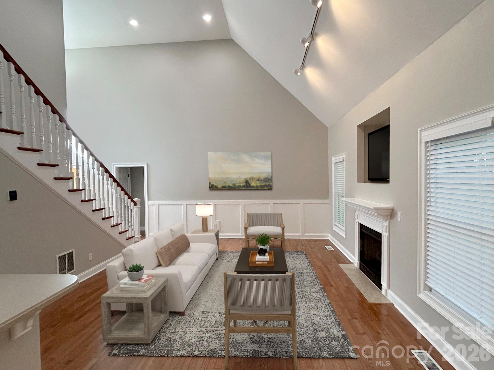 Virtually staged Great Room - 201 Colonel Holcombe Place, Candler