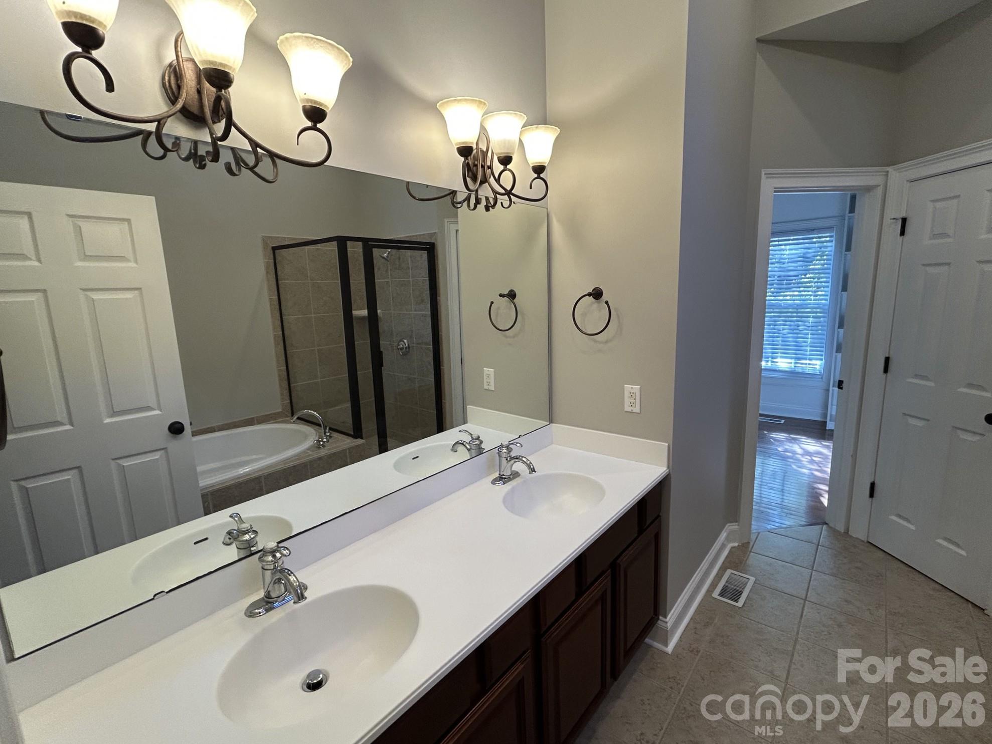 Ensuite bathroom off Primary BR - 201 Colonel Holcombe Place, Candler