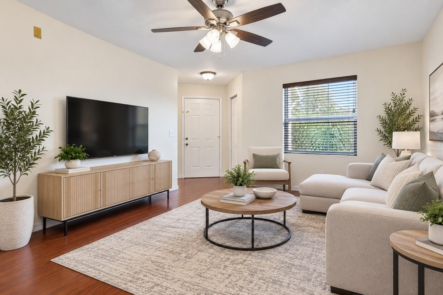 Virtually Staged- Living Room - 3032 PARKWAY BLVD #305, KISSIMMEE