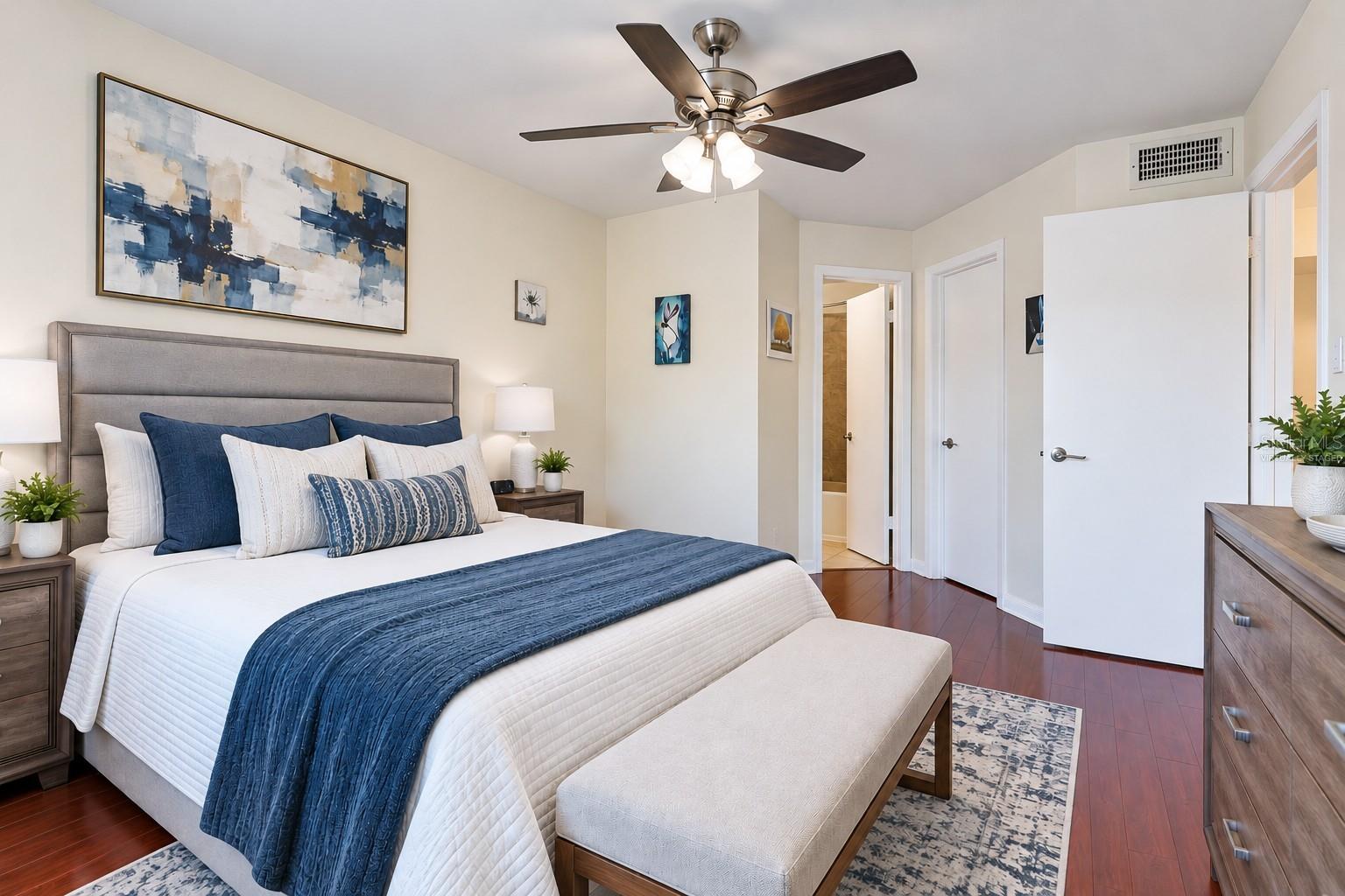 Virtually Staged - Primary Bedroom - 3032 PARKWAY BLVD #305, KISSIMMEE