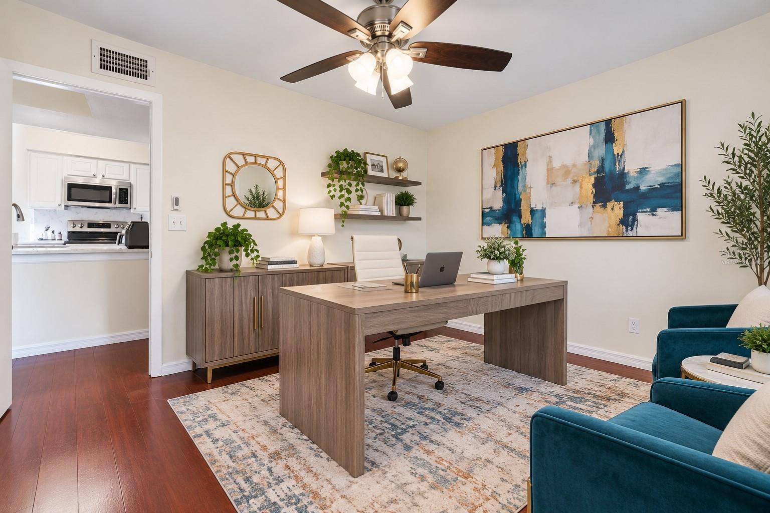 Virtually Staged -Guest Bedroom as an Office - 3032 PARKWAY BLVD #305, KISSIMMEE