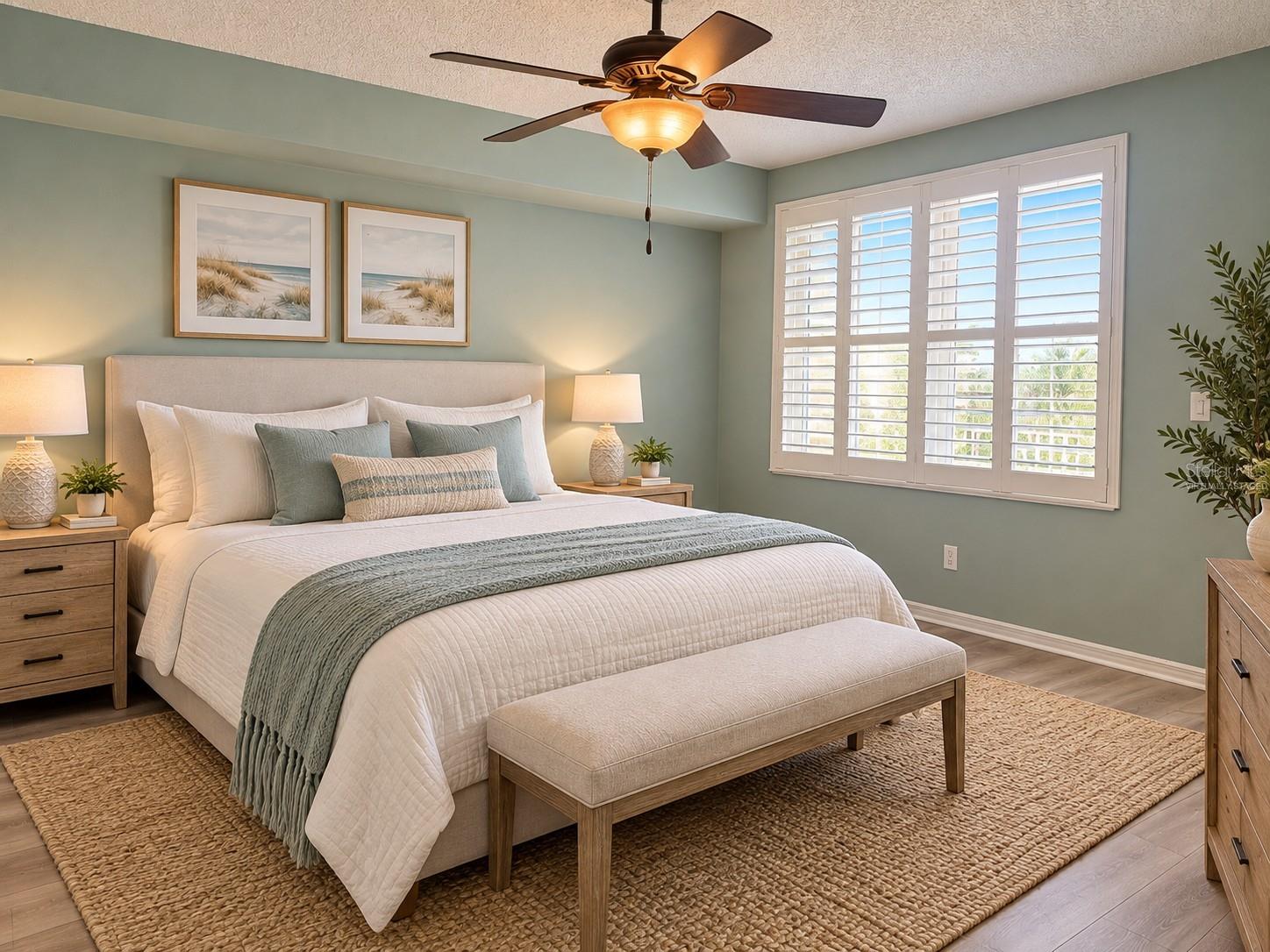 Primary BedroomVirtually Staged - SHORES OF LONG BAYOU CONDO, ST PETERSBURG