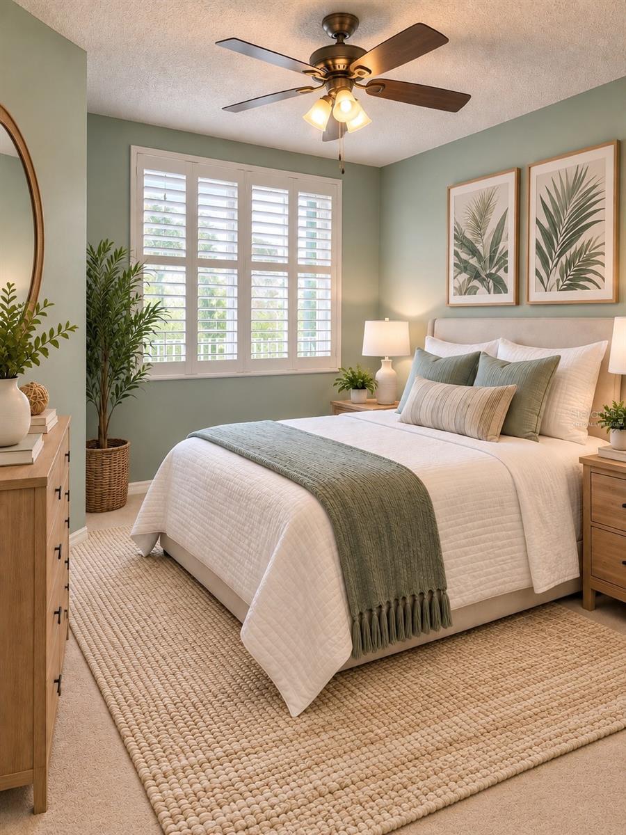 Bedroom 2Virtually Staged - SHORES OF LONG BAYOU CONDO, ST PETERSBURG
