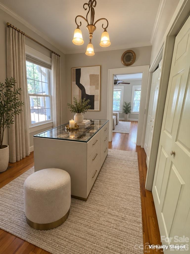 Primary dressing room and closets. Virtually staged - 1220 Williams Road, Fort Mill
