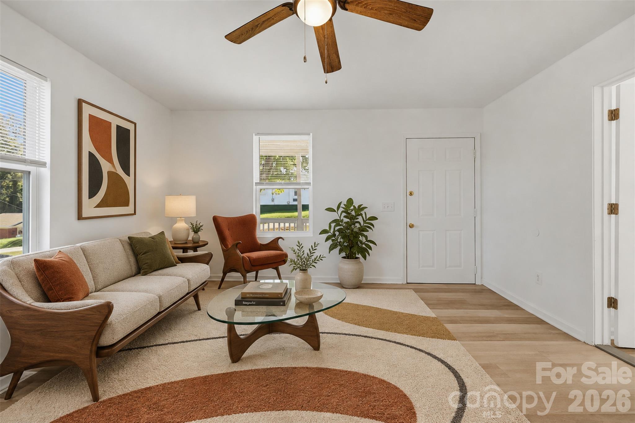 Virtually staged family room - 2996 1st Avenue NW, Hickory