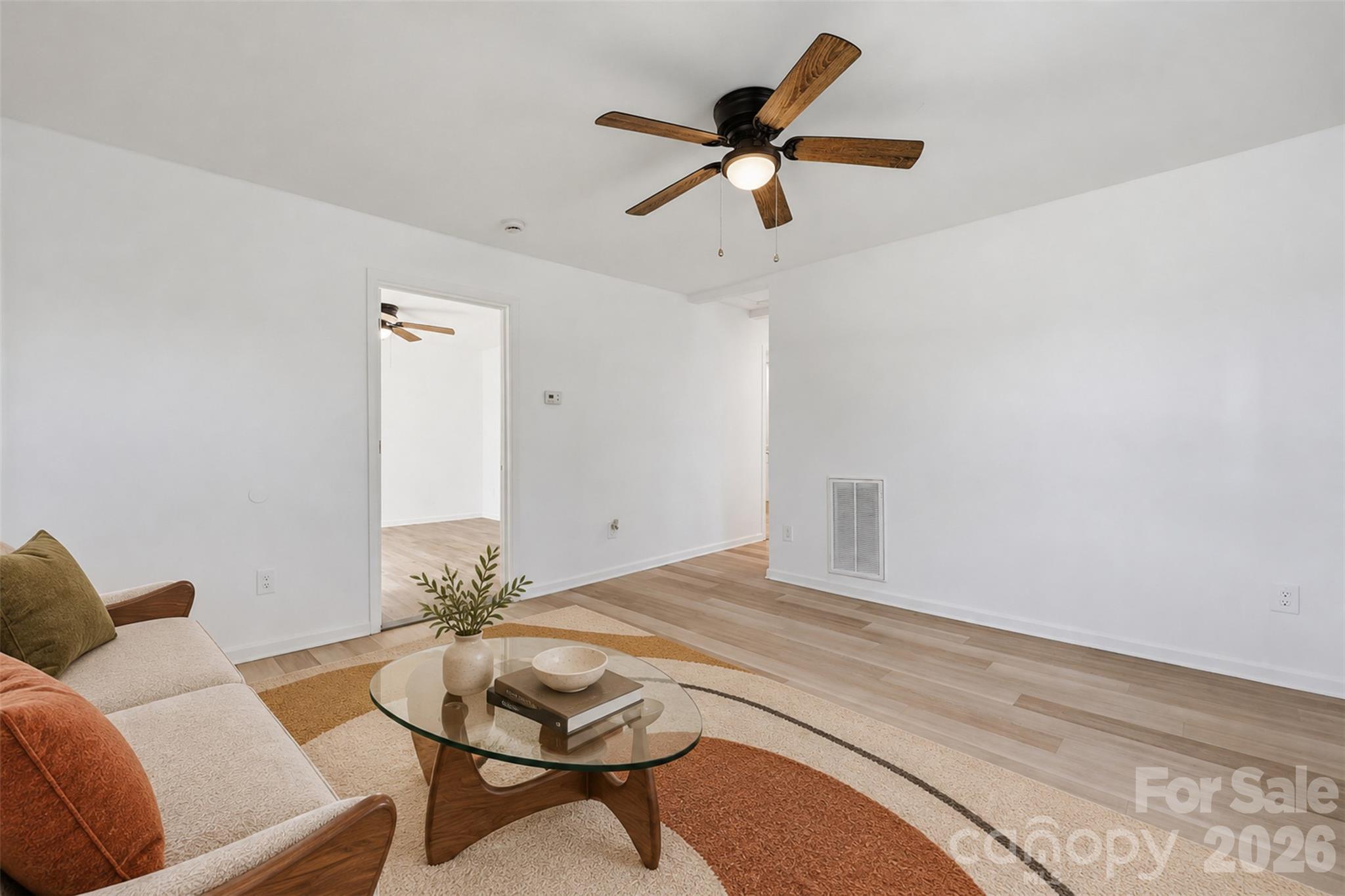 Virtually staged family room - 2996 1st Avenue NW, Hickory