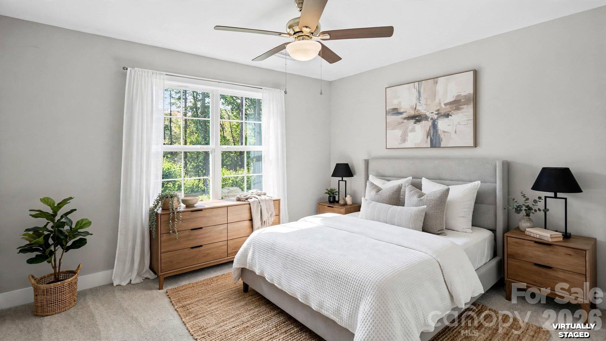 Bedroom 2 Virtually Staged - 1522 Snuggs Park Road, Albemarle