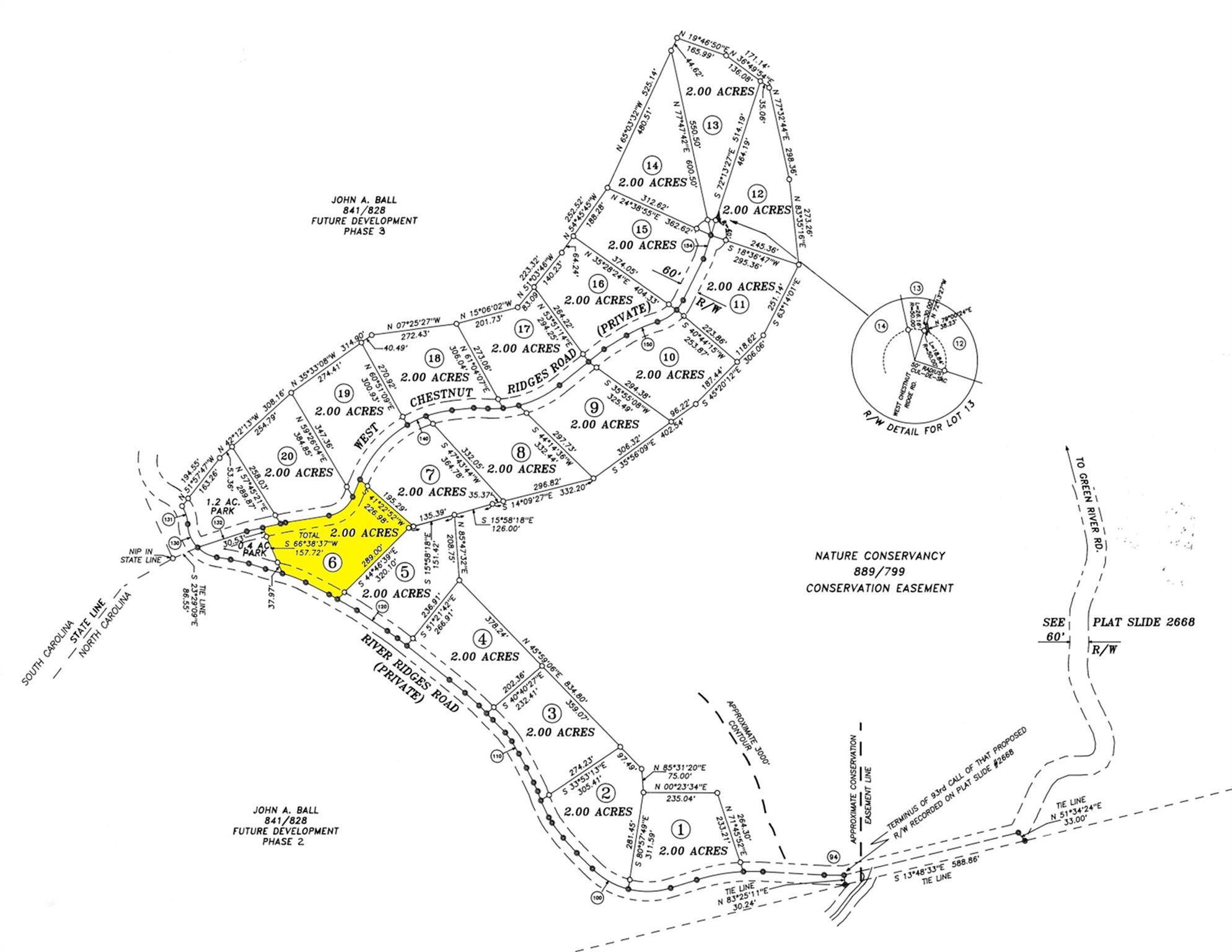 Plat - Lot 6 W Chestnut Ridges Road, Hendersonville