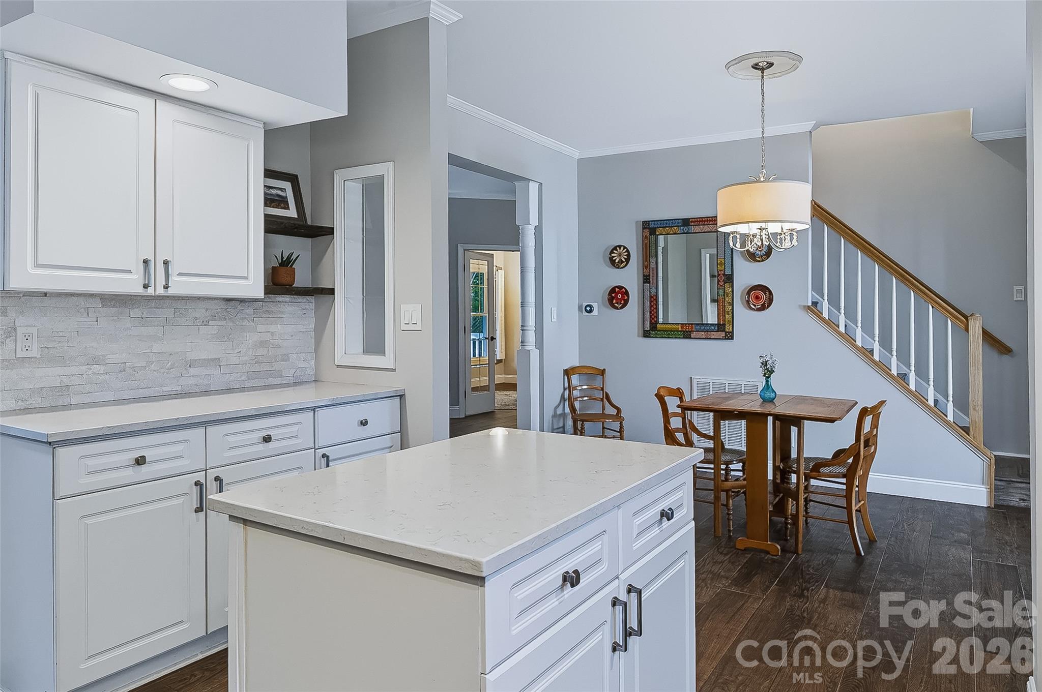Looking from kitchen to stairs - 2122 N Rugby Road, Hendersonville