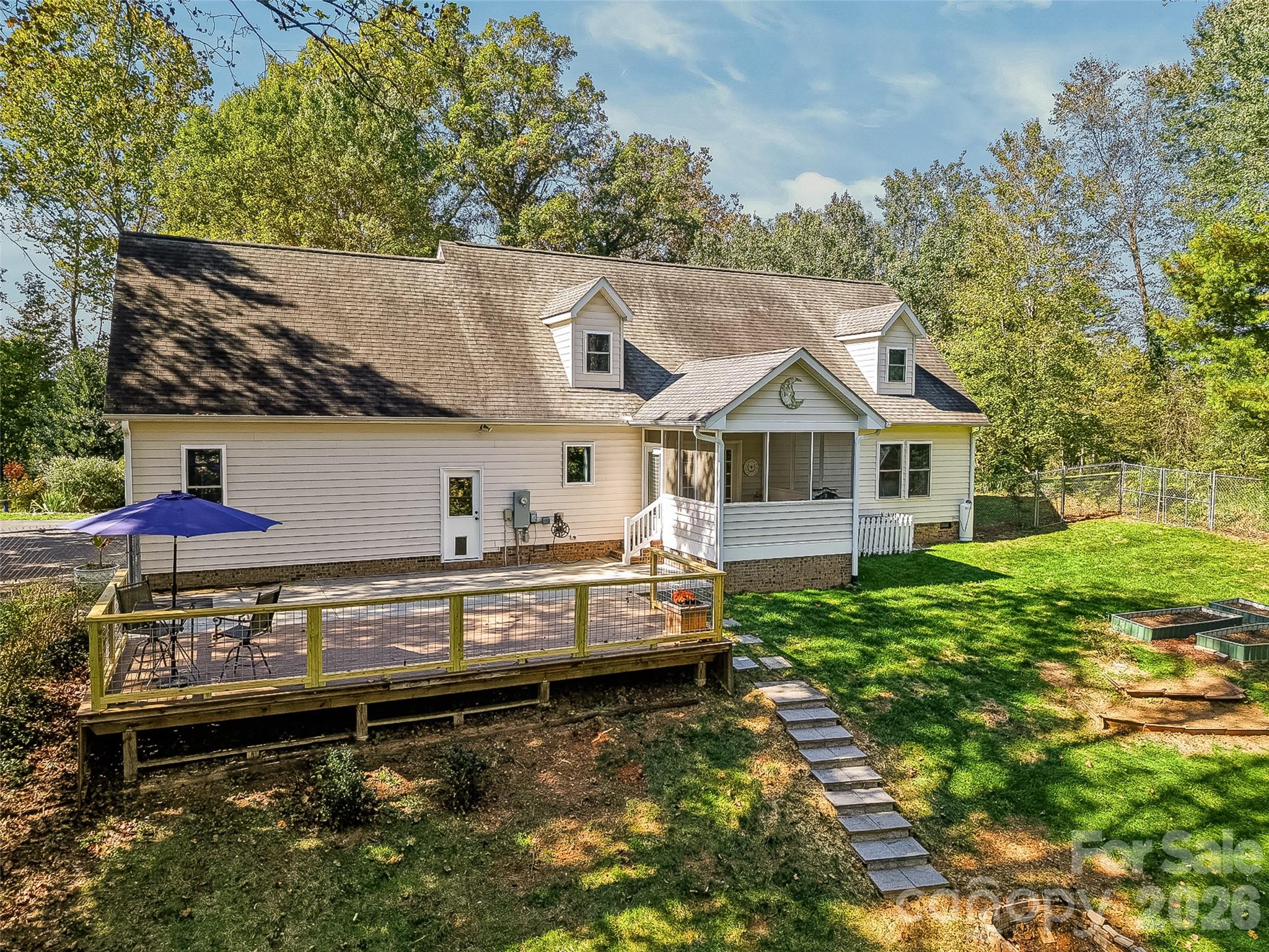 Looking from backyard to the house - 2122 N Rugby Road, Hendersonville
