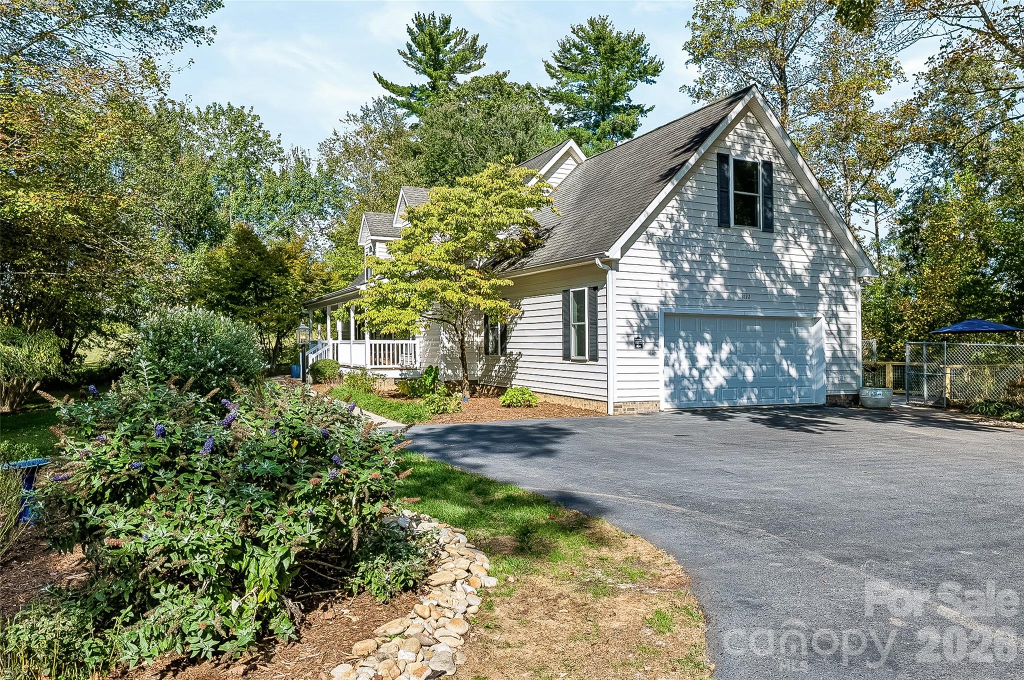 Coming up the driveway to the home - 2122 N Rugby Road, Hendersonville
