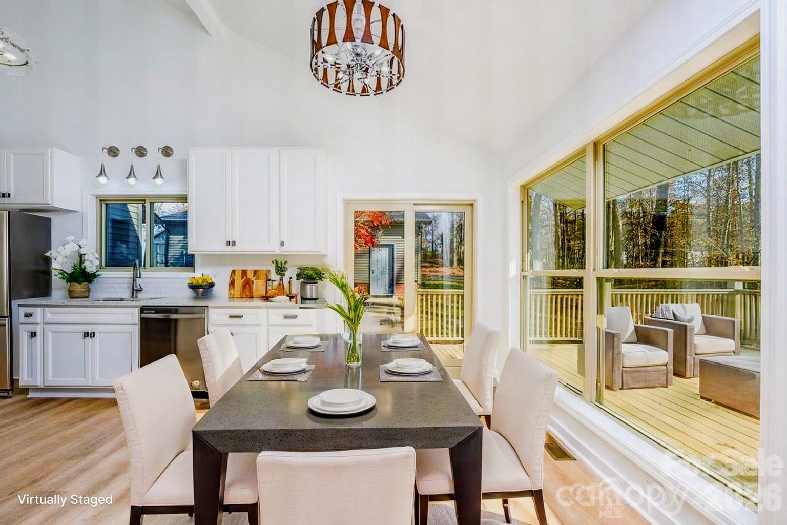 Virtually staged dining area - 2106 Lynmore Drive, Sherrills Ford