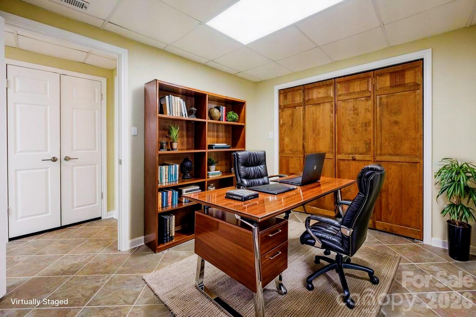 Virtually staged office in lower level - 2106 Lynmore Drive, Sherrills Ford