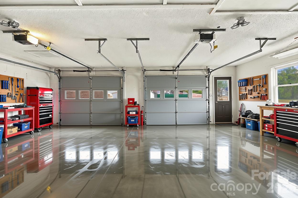 Virtually Staged 2 car garage - 441 Country Drive, Mars Hill