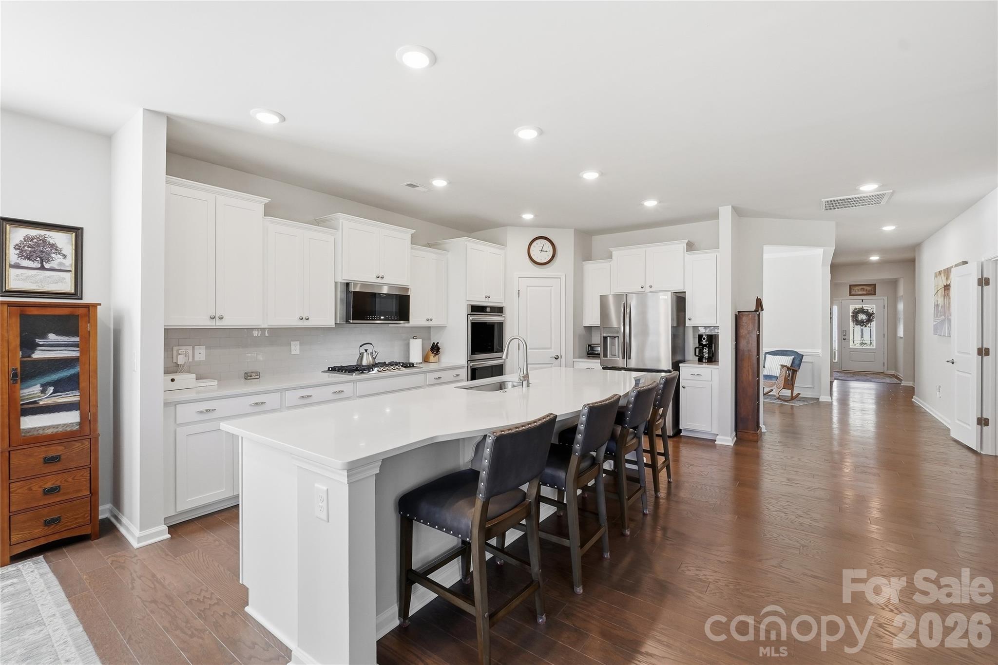 Large kitchen island with additional seating - 3162 Windhaven Lane, Tega Cay