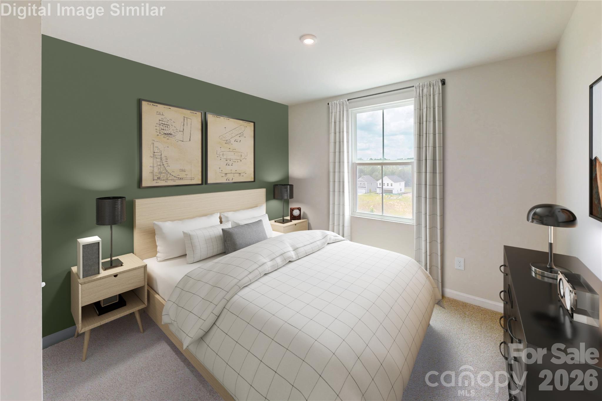 This spacious guest bedroom is ready to impress! Easily fits two nightstands with room to spare, while a large window fills the space with natural light. It’s a blank canvas waiting for your personal touch—cozy, bright, and full of potential to reflect your unique style. - 833 E Liberty Street, China Grove