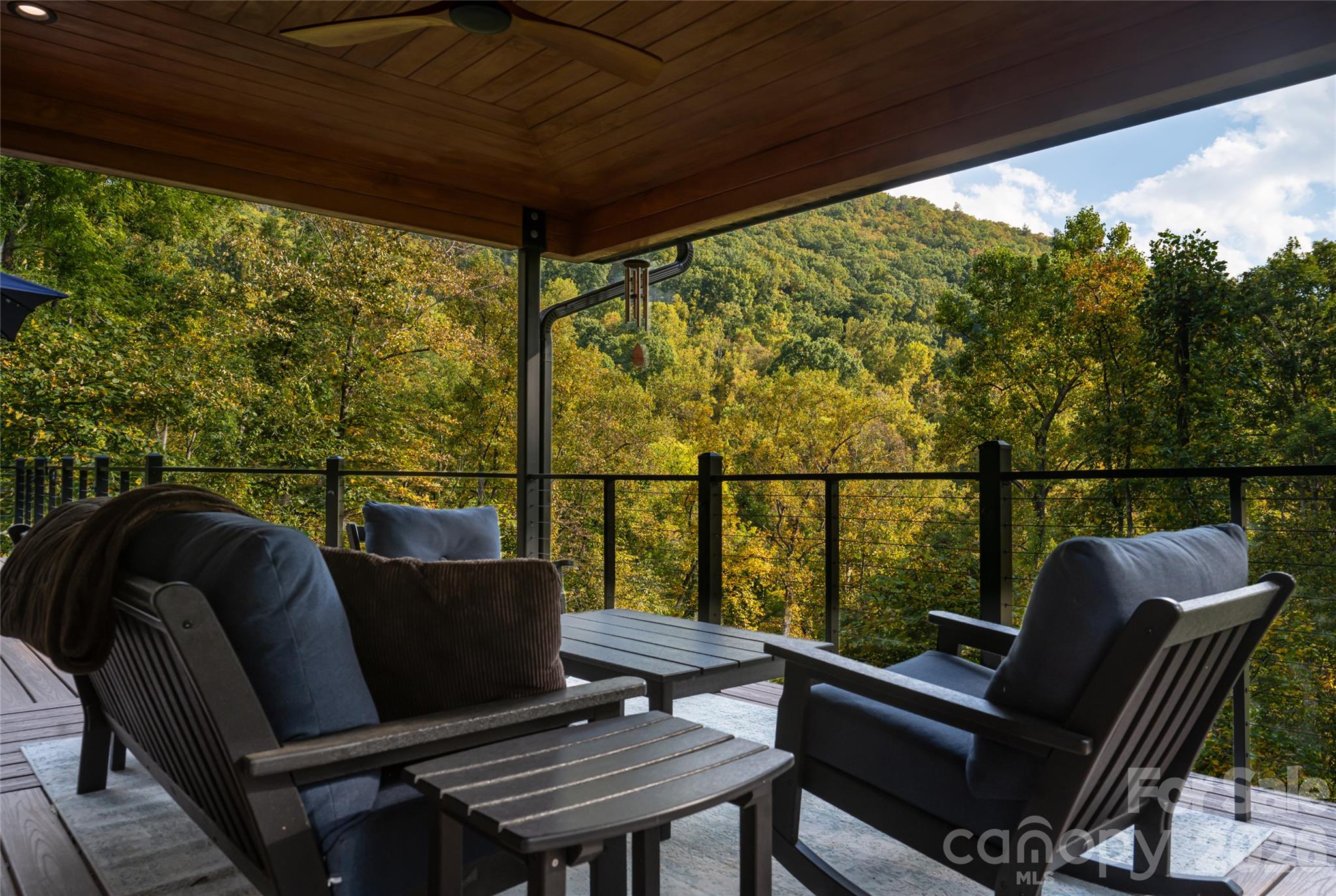 Covered outdoor seating - 364 Lynn Cove Road, Asheville