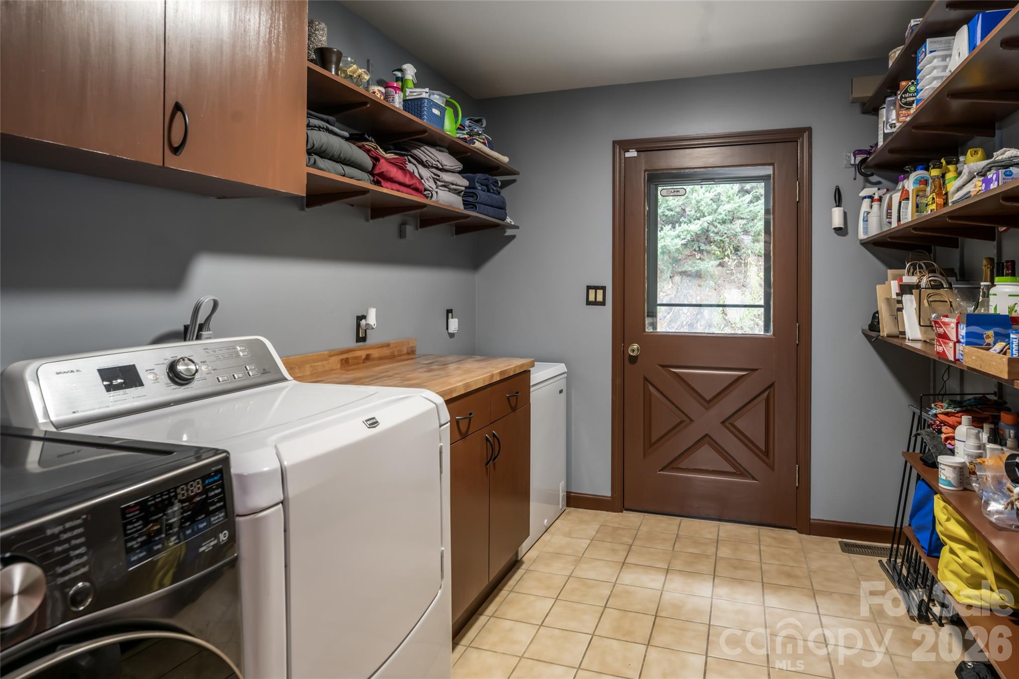 Full laundry room and pantry - 364 Lynn Cove Road, Asheville