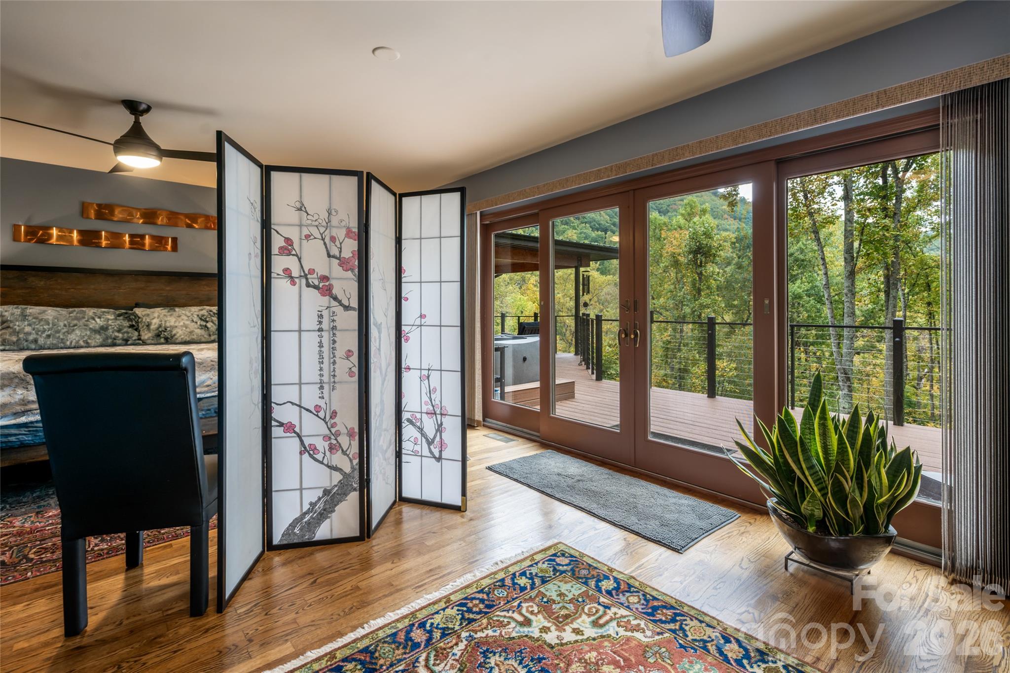 Primary suite with deck access - 364 Lynn Cove Road, Asheville