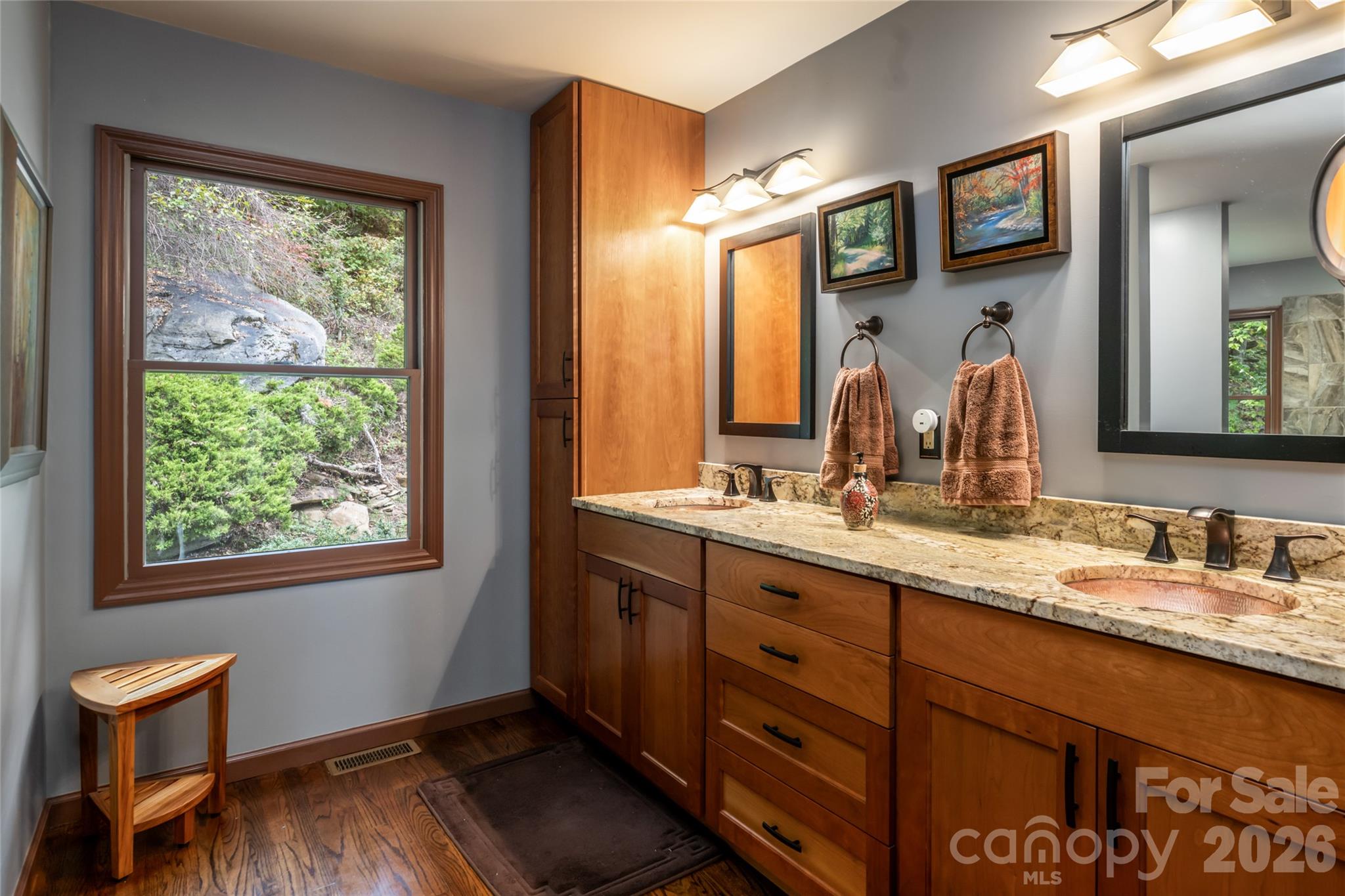Elegant primary bath - 364 Lynn Cove Road, Asheville
