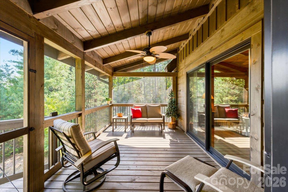 Covered and Screened Porch of Primary Bedroom - 1016 Horizon Trail, Nebo