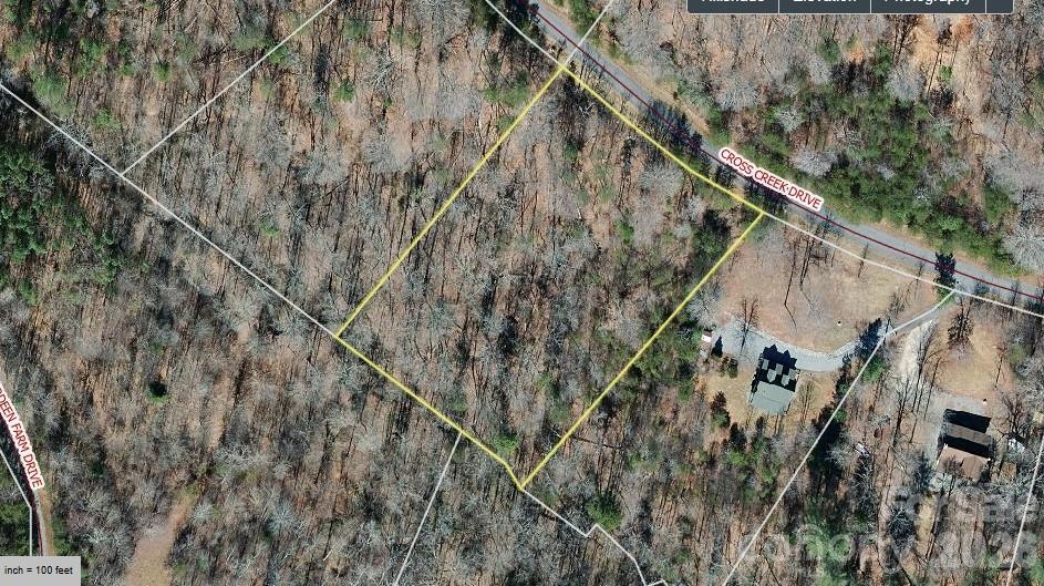 Aerial of lot - TBD Cross Creek Drive, Rutherfordton