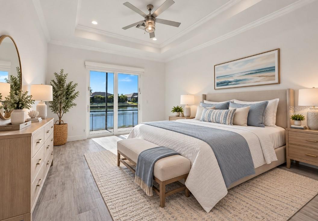 Virtually staged primary bedroom - 8314 TRACY CIR, PORT CHARLOTTE