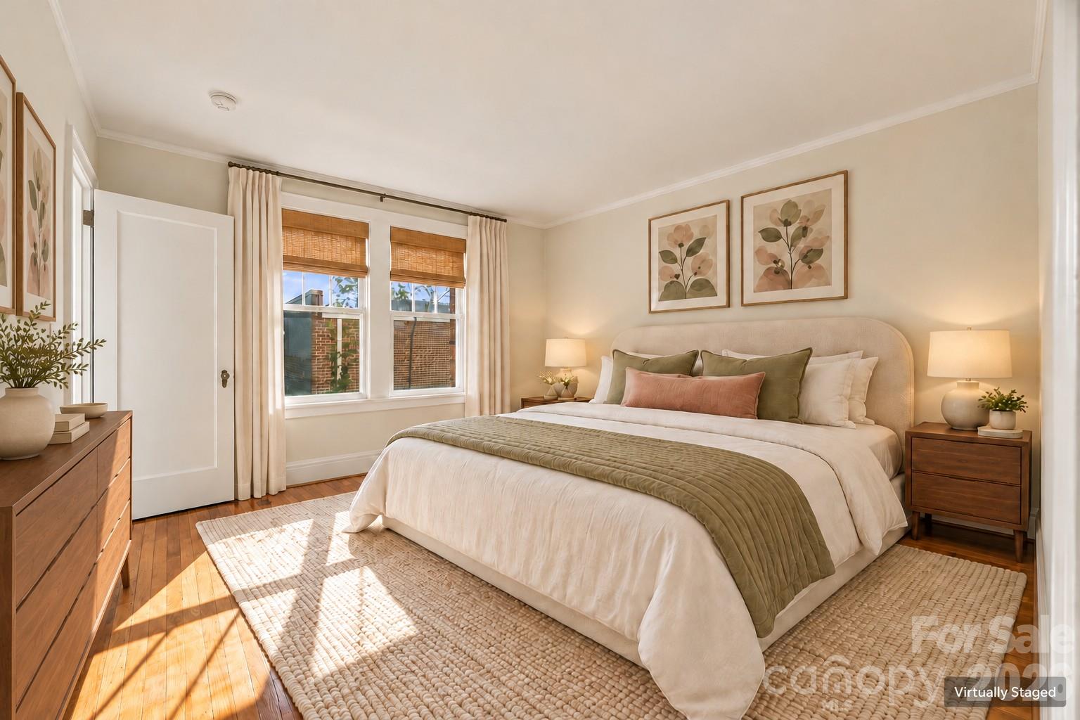 Bedroom - Virtually staged - 712 Louise Avenue, Charlotte
