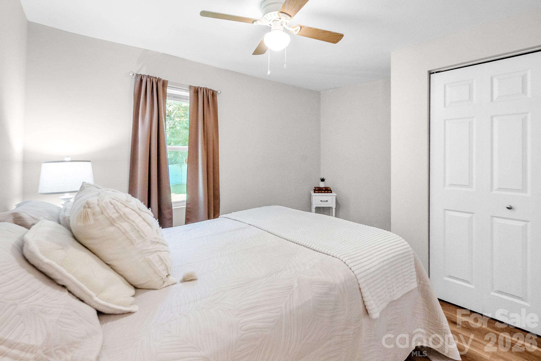 Primary Bedroom with large closet & space for additional seating or TV - 112 W Poplar Street, Stanley