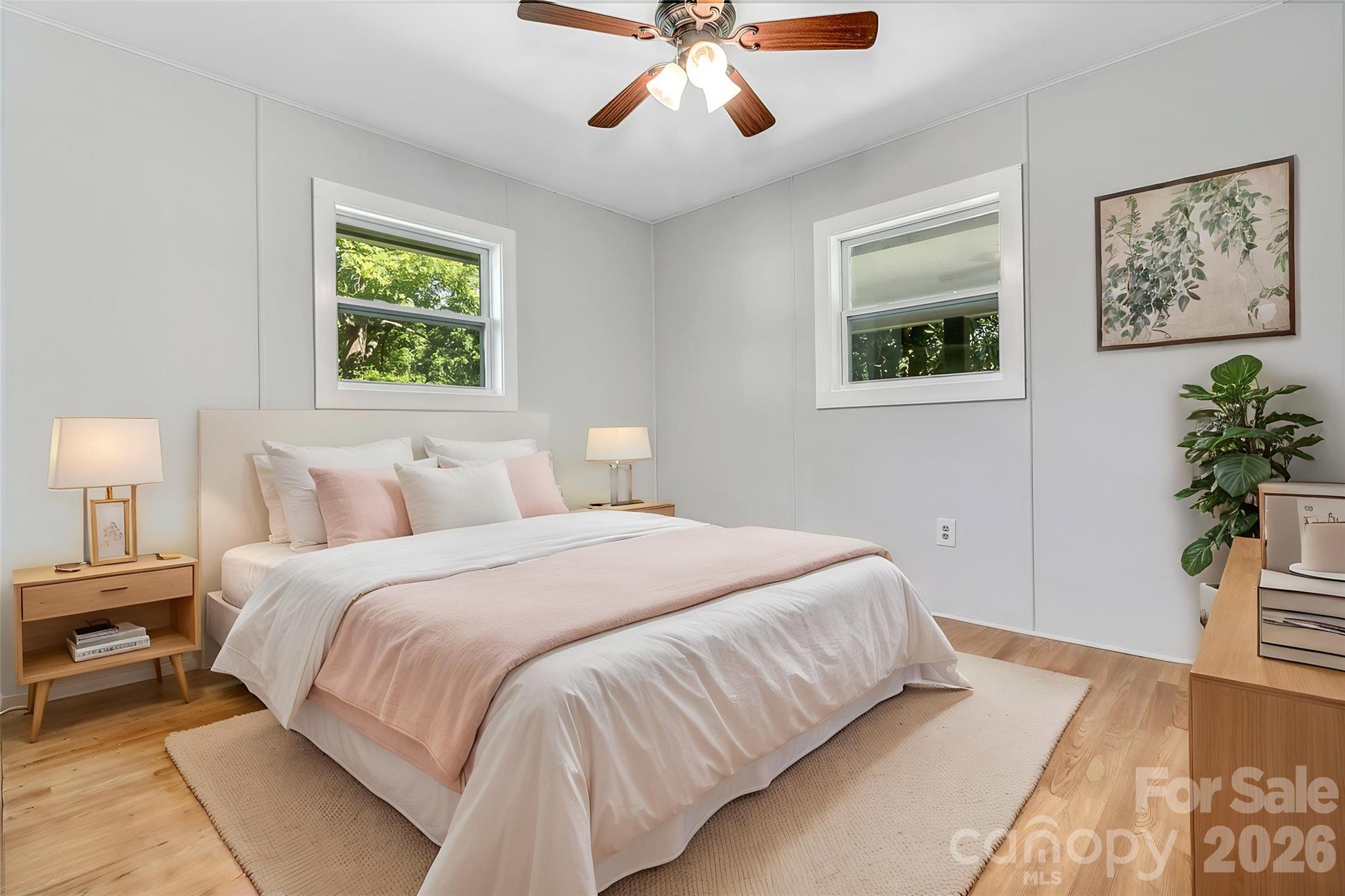 virtually staged primary upstairs - 25 Hickory Tree Road, Asheville