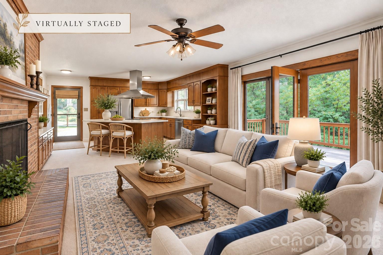 Den/kitchen (virtual stage) - 688 Grandview Drive NE, Concord