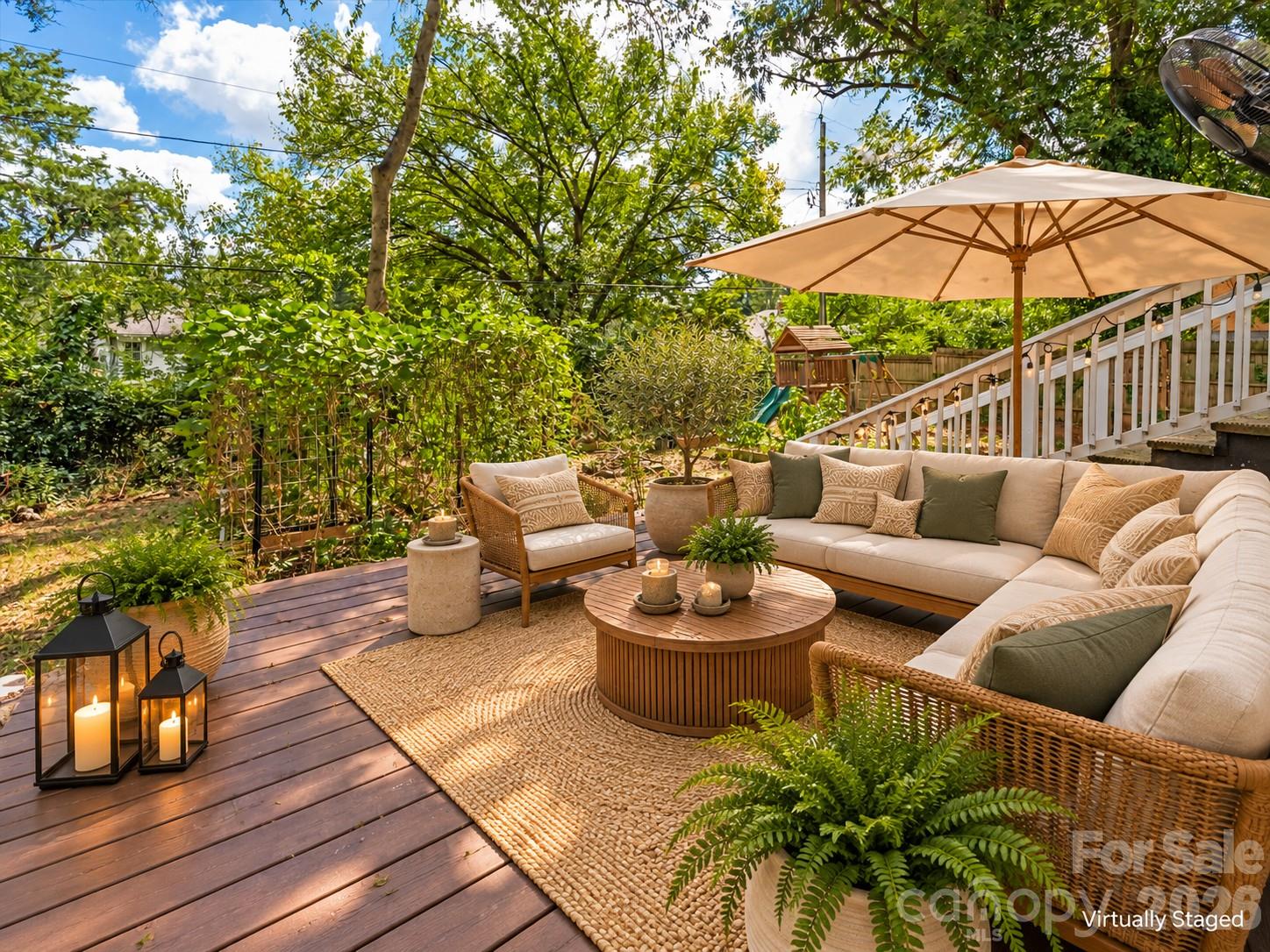 Deck (Virtually Staged w/ outdoor furniture) - 233 Florence Street, Rock Hill