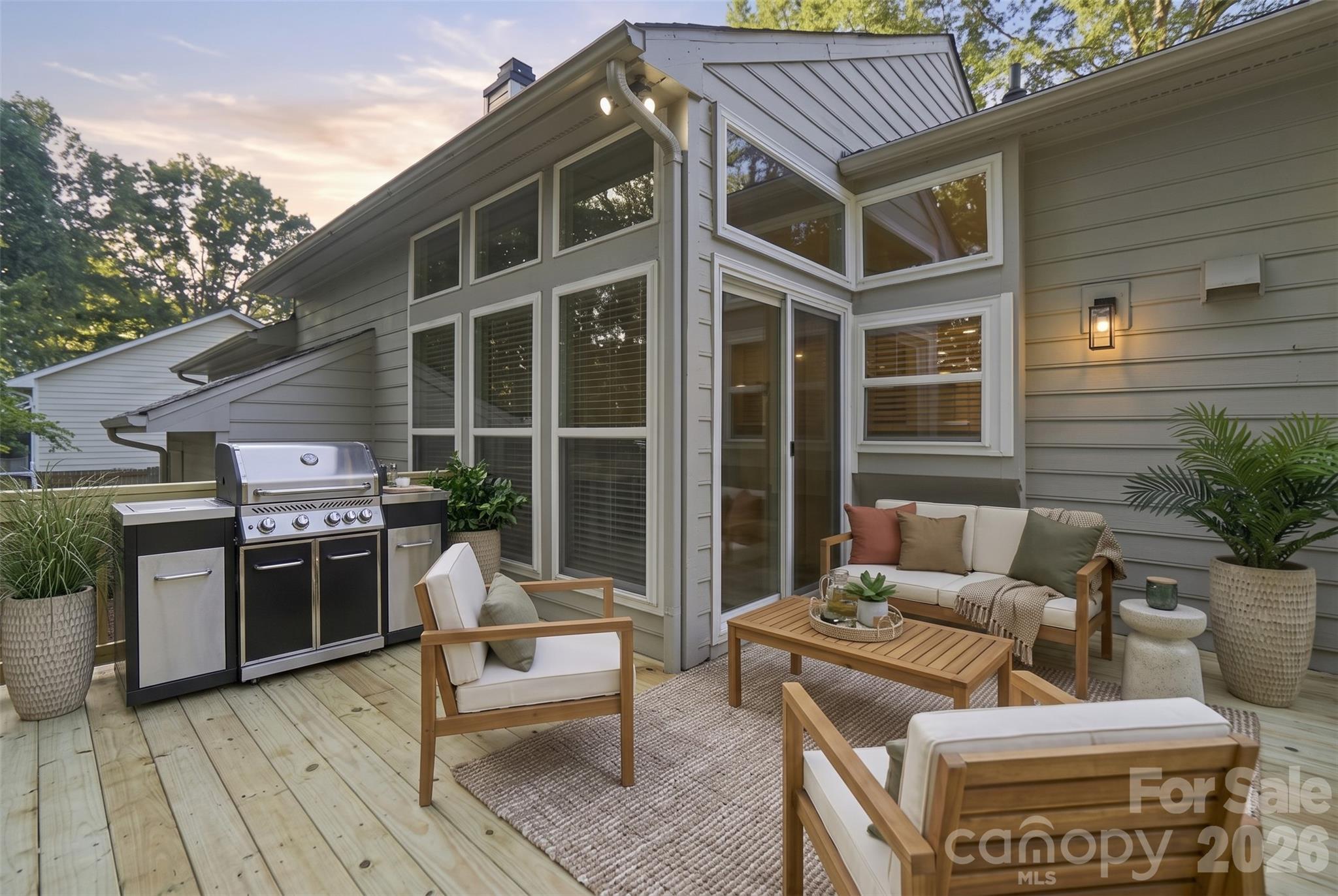 Deck - Virtually Staged - 6044 Acadian Woods Drive, Charlotte